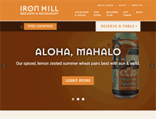 Tablet Screenshot of ironhillbrewery.com